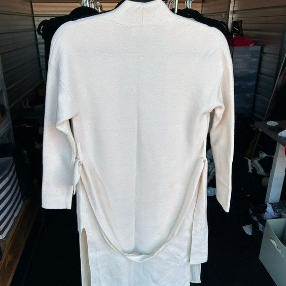 Aritzia Wilfred Torcy Belted Duster Cardigan Sweater Ivory Size XXS - Picture 4 of 6